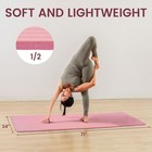 Fitvids 1 2  Thick High Density Exercise Yoga Mat  Carrying Strap  Pale Pink