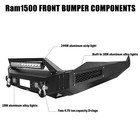 Steel Front Bumper W winch Plate Led Lights For 13-18 Dodge Ram 1500 2013-2018