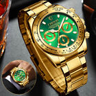 Waterproof Men Stainless Steel Quartz Watch Classic Luminous Business Wristwatch