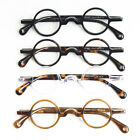 Vintage Small Round 34mm Eyeglass Frames Acetate Full Rim Hand Made Unisex
