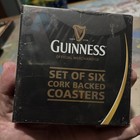 Guinness Flying Toucans Cork Backed Drinks Coasters 6- Pack 100mm X 100mm Sealed