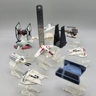 Hot Wheels Star Wars Die Casts Mixed Lot Of 11 Metal Star Ships W  Stands