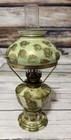 Miniature 9 5    Antique Oil Lamp Mint Green Gold Cottagecore