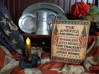 Vintage Primitive Colonial Style Patriotic Usa American Fireworks Store Co Sign