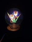 Vintage Duro-life Aerolux Style Light Bulb With Pink Flower Tulips W base