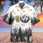 Beer I Like Beer And Hunting And Maybe 3 People Hawaiian Shirt     Trendy Aloha
