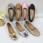 Lurnyet Cushioned Insole Classic Bow Tie Ballerina Flat