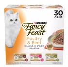 Purina Fancy Feast Classic Pate Wet Cat Food Poultry   Beef Variety 3 Oz 30 Pack