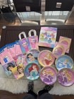 Disney Princess Party Bundle   Plates-napkins-table Cover-bag-fluffy Decorations