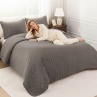 Quilt Bed Throw Coverlet Bedspread Bedding Set   Free 2 Pillow Shams Queen King