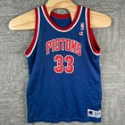 Champion Grant Hill Detroit Pistons Jersey Boys Xl 18-20 Blue Nba Basketball 90s