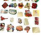 Vintage Christmas Stickers Gummed Seals Lot Of 25 Assorted Styles And Sizes  3