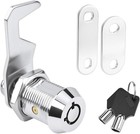 Black Toolbox Lock With Keys Keyed Alike Tubular Cam Lock 0 83in Chrome