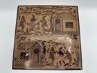 Hand Painted Burmese Lacquerware Square Lidded Box Extremely Intricate Stunning