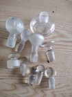 Vintage Decanter Bottle Clear Glass Bottle Stopper Lot Of 10 Different Sizes