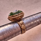 Ancient Extremely Rare Bronze Ring With Multicolor Stone Old Antique Artifact