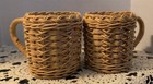 2 Vintage Wicker Cups With Handles crafts
