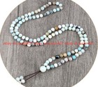 6mm Tibet Buddhist 108 Multicolor Amazonite Prayer Beads Mala Necklaces