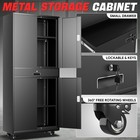 73   Black Lockable Metal Storage Cabinets W  Drawers adjustable Shelves wheels