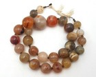 15mm Beautiful Tibetan Crystal Agate Stone Beads 18  Strand Necklace  cp362