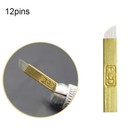 Pcd 12 Pins Needles Microblading Permanent Manual Makeup Tattoo Eyebrow Blades 