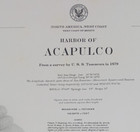 1941 Acapulco 34 x27  Map Hydrographic Survey U s s  Tuscarora 1879