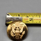 Vintage Us Army Officer Dress Uniform Cap Badge Great Seal Gold Tone 2 Inch