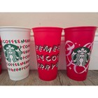 Starbucks Holiday Reusable Cold Cup Set 5 Venti 24oz Red White Merry Coffee 2019