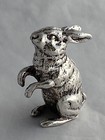 Sterling Silver Rabbit 1975 London Silver Animal Miniature Superb Detail