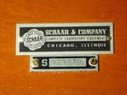 Vintage Schaar   Co Scale Weights In Wood Box