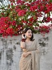 Trending Party Wear  Wedding Wear Two-tone Jimmy Chu Bollywood Saree