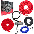 Sky High Car Audio Cca 1 0 E-series Amp Kit Red Black Oversized Awg Complete
