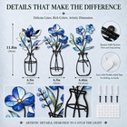 3-piece Metal Vase Wall Art Set - Rustic Floral Decor For Home   Living Spaces