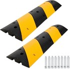 2pcs 3 3 Ft Rubber Speed Bump 25000lbs Load For Driveways   Roads Bumps