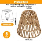 6 Pcs Rattan Chandelier Shades  Rattan Lampshade With 5 5  Clip-on Fitter  Ha   