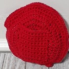 Handmade Crochet Tooth Fairy Pillow Red Yarn Thread Usa 