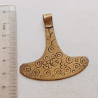 Exquisite Ancient Viking Style Artifact Bronze Amulet Pendant Engravings