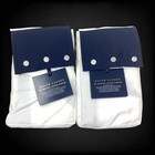 Lot 2 New Ralph Lauren Rl Organic Sateen Border European Shams 26x26    Polo Navy