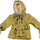 American Girl Doll Emily s Snowsuit Winter Outfit Yellow Floral Parka Navy Set