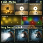 2pack 32 8ft Camping String Lights 8 Modes Hanging Rechargeable Party Tent Lamp