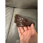 Brown Genuine Full Grain Leather Woven Belt Brass Buckle Mens Size 34