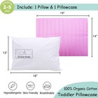 Zpecc Toddler Pillow With Pillowcase - 13x18 2 Piece Set 13 x18   Pink Stripe 