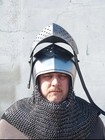 Knight Chainmail Helmet 18 Gauge Medieval Steel Sca Larp Cosplay Armor
