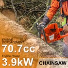 372xp 70 7cc Top Handle Chainsaw 3 9kw 2-cycle Fit For 16 18 22 24 28 Inch Bar