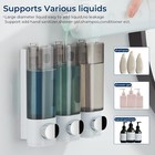 Shampoo And Conditioner Dispenser  Shower Soap Dispenser 3 Chamber No Drill Sham