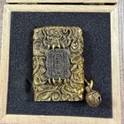 Zippo Lighter Gold 3d Dragon Sculpted Brass Windproof Collectible New With Box