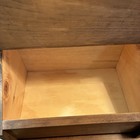 Vintage Large Wooden Bread Box Kitchen Storage Carved Letters Farmhouse Style