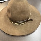 Vintage Boy Scouts Ottawa Campaign  Scoutmaster Leader Felt Hat Leather Strap