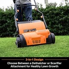 2 In 1 Lawn Dethatcher   Aerator 3700 Rpm 14 Inch Cutting Width Easy Maintenance