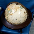 Vtg Replogle 12  World Classic Series Rotating Globe On Wooden Stand